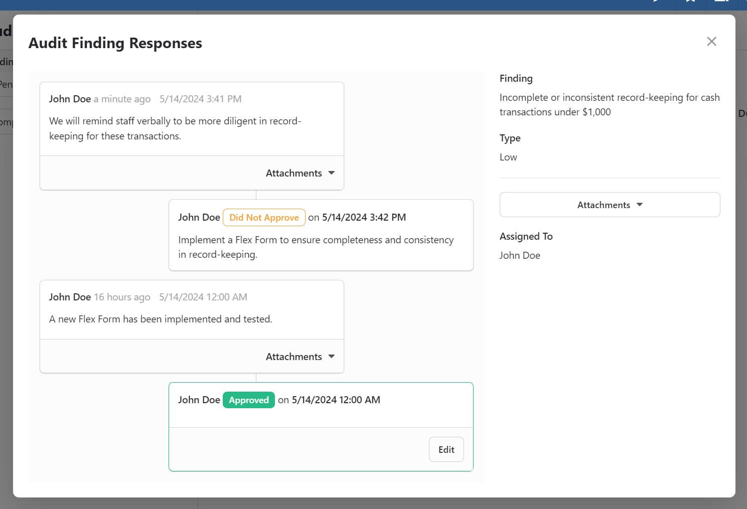 BNControl - Audits - Response