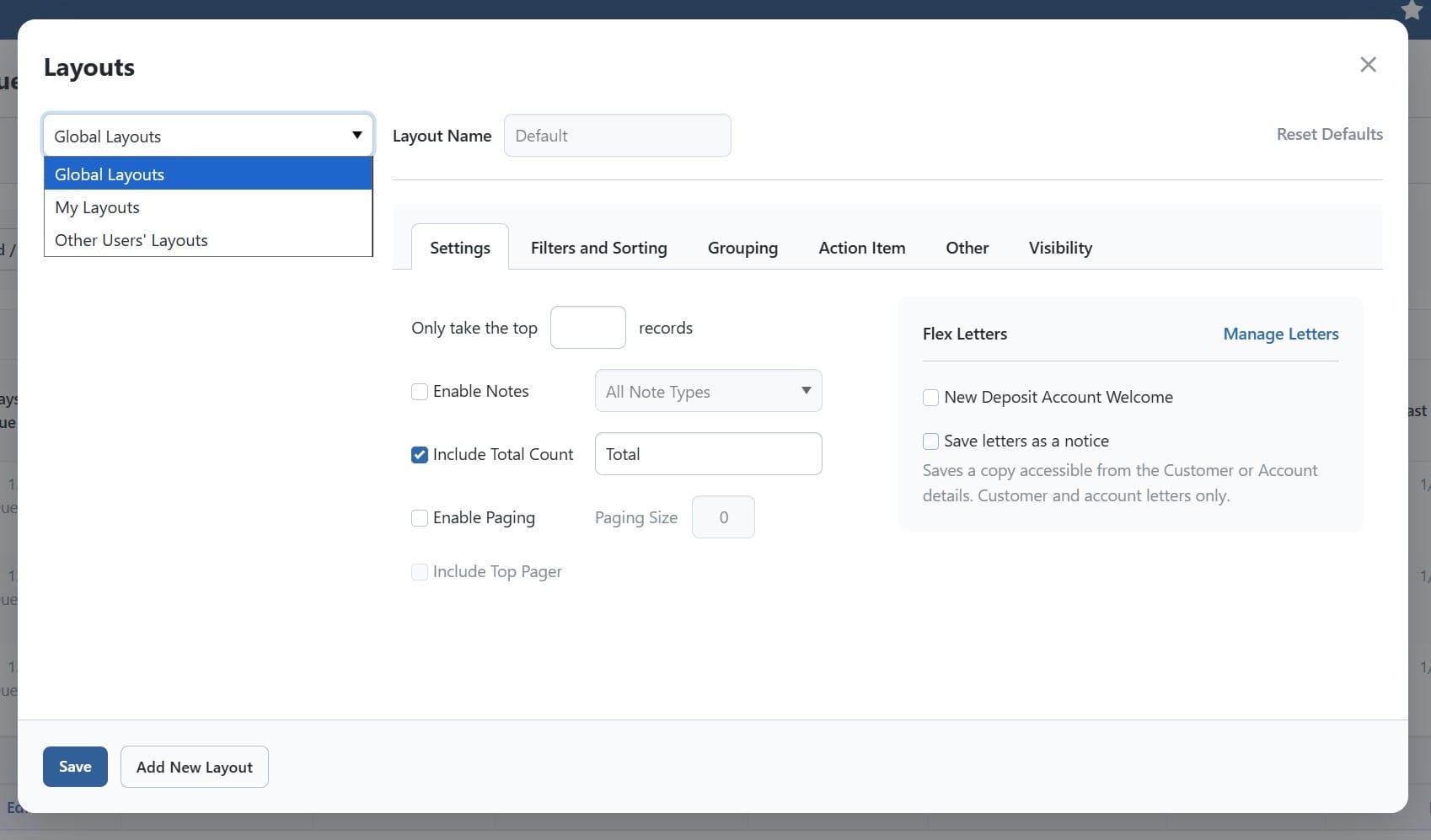BNControl - Reporting - Layouts